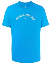 T-shirt à col rond imprimé turquoise Nike