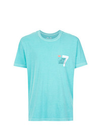 T-shirt à col rond imprimé turquoise OSKLEN