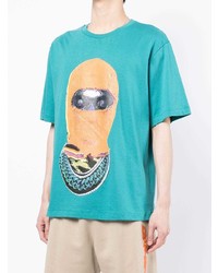 T-shirt à col rond imprimé turquoise Ih Nom Uh Nit