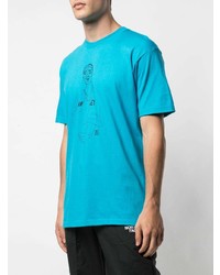 T-shirt à col rond imprimé turquoise Supreme