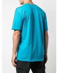 T-shirt à col rond imprimé turquoise Supreme