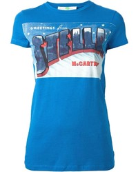 T-shirt à col rond imprimé turquoise Stella McCartney