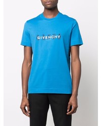 T-shirt à col rond imprimé turquoise Givenchy