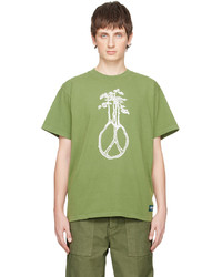 T-shirt à col rond imprimé vert foncé Afield Out