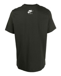 T-shirt à col rond imprimé vert foncé Nike