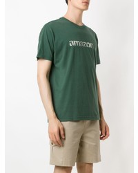 T-shirt à col rond imprimé vert foncé OSKLEN