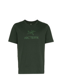 T-shirt à col rond imprimé vert foncé Arc'teryx
