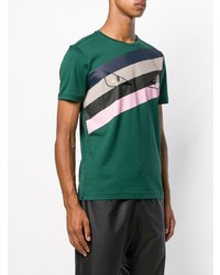 T-shirt à col rond imprimé vert foncé Fendi