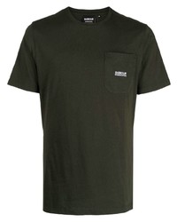 T-shirt à col rond imprimé vert foncé Barbour