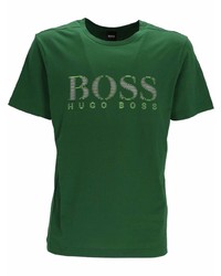 T-shirt à col rond imprimé vert foncé BOSS HUGO BOSS