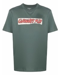 T-shirt à col rond imprimé vert foncé Carhartt WIP