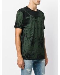 T-shirt à col rond imprimé vert foncé Marcelo Burlon County of Milan