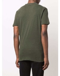 T-shirt à col rond imprimé vert foncé DSQUARED2