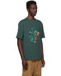 T-shirt à col rond imprimé vert foncé Ps By Paul Smith