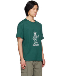 T-shirt à col rond imprimé vert foncé Rassvet