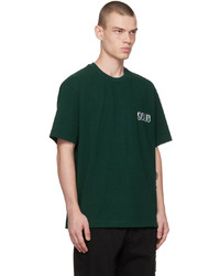 T-shirt à col rond imprimé vert foncé Solid Homme