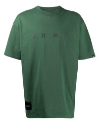 T-shirt à col rond imprimé vert foncé Izzue