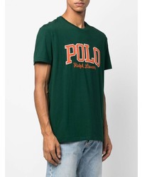 T-shirt à col rond imprimé vert foncé Polo Ralph Lauren