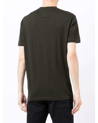 T-shirt à col rond imprimé vert foncé Emporio Armani