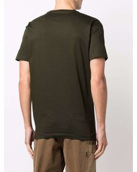 T-shirt à col rond imprimé vert foncé DSQUARED2