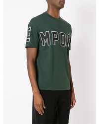 T-shirt à col rond imprimé vert foncé Emporio Armani