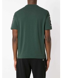 T-shirt à col rond imprimé vert foncé Emporio Armani