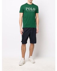 T-shirt à col rond imprimé vert foncé Polo Ralph Lauren