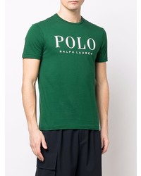 T-shirt à col rond imprimé vert foncé Polo Ralph Lauren