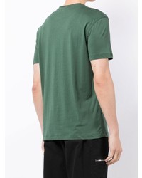 T-shirt à col rond imprimé vert foncé Emporio Armani