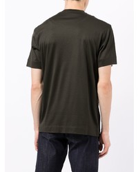 T-shirt à col rond imprimé vert foncé Emporio Armani