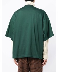 T-shirt à col rond imprimé vert foncé Kolor