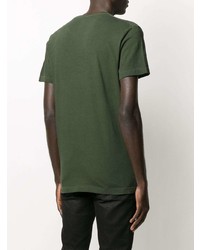 T-shirt à col rond imprimé vert foncé DSQUARED2