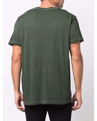 T-shirt à col rond imprimé vert foncé DSQUARED2