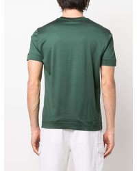 T-shirt à col rond imprimé vert foncé Emporio Armani