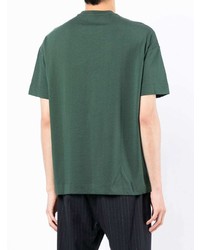 T-shirt à col rond imprimé vert foncé Emporio Armani