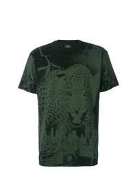 T-shirt à col rond imprimé vert foncé Marcelo Burlon County of Milan