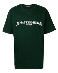 T-shirt à col rond imprimé vert foncé Mastermind World