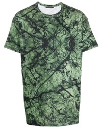 T-shirt à col rond imprimé vert foncé Mr & Mrs Italy