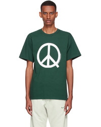 T-shirt à col rond imprimé vert foncé Museum of Peace & Quiet