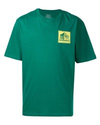 T-shirt à col rond imprimé vert foncé Palace