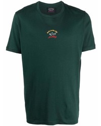 T-shirt à col rond imprimé vert foncé Paul & Shark