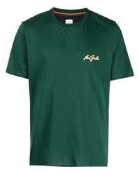 T-shirt à col rond imprimé vert foncé Paul Smith