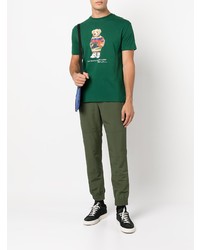 T-shirt à col rond imprimé vert foncé Polo Ralph Lauren