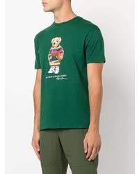 T-shirt à col rond imprimé vert foncé Polo Ralph Lauren