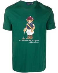 T-shirt à col rond imprimé vert foncé Polo Ralph Lauren