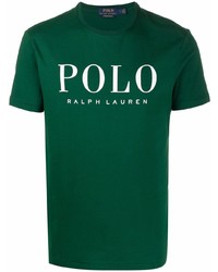 T-shirt à col rond imprimé vert foncé Polo Ralph Lauren