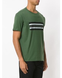 T-shirt à col rond imprimé vert foncé OSKLEN