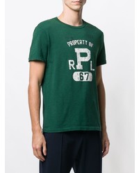 T-shirt à col rond imprimé vert foncé Polo Ralph Lauren