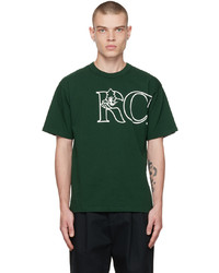 T-shirt à col rond imprimé vert foncé Reese Cooper® 