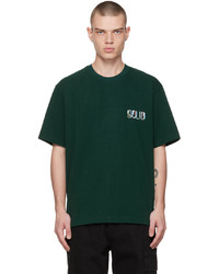 T-shirt à col rond imprimé vert foncé Solid Homme